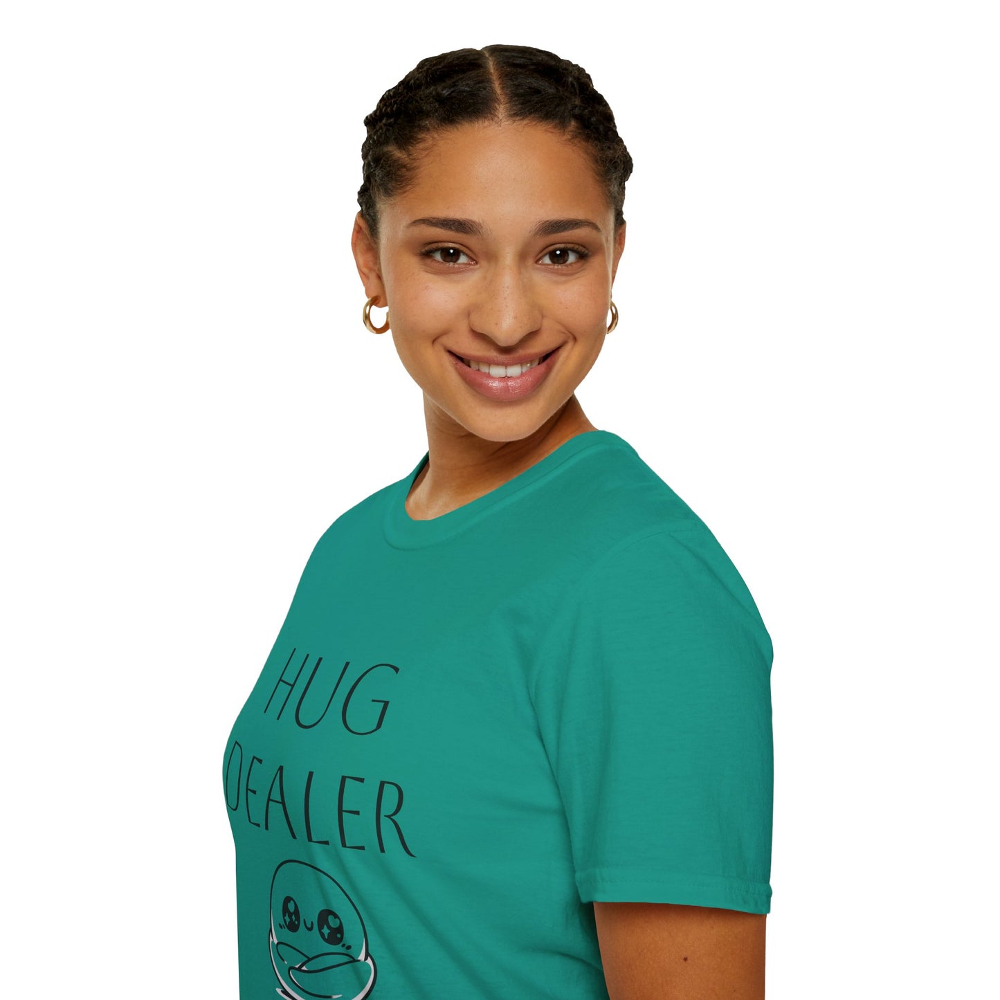 Funny "Hug Dealer" Unisex Softstyle T-Shirt - Perfect Gift for Friends and Family