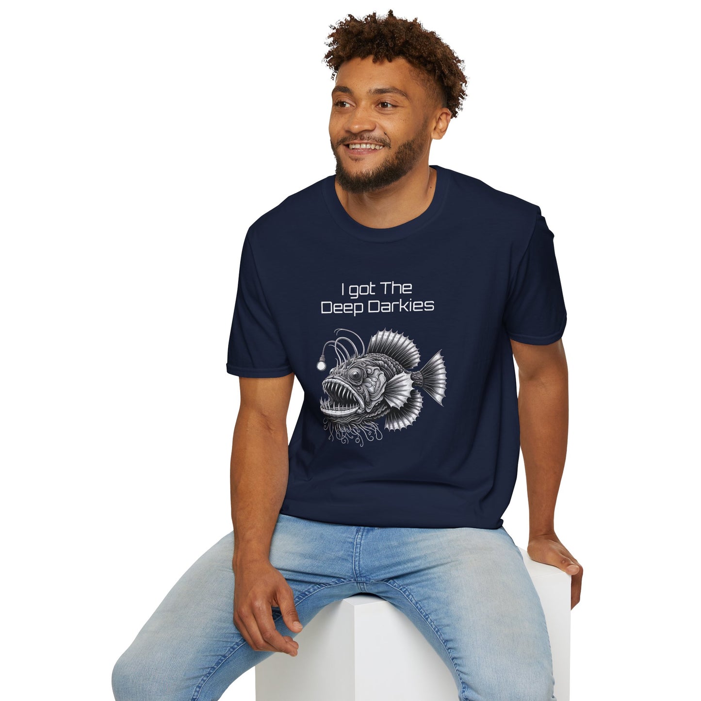 I Got The Deep Darkies Unisex Softstyle T-Shirt - Fun Graphic Tee for Fishing Enthusiasts