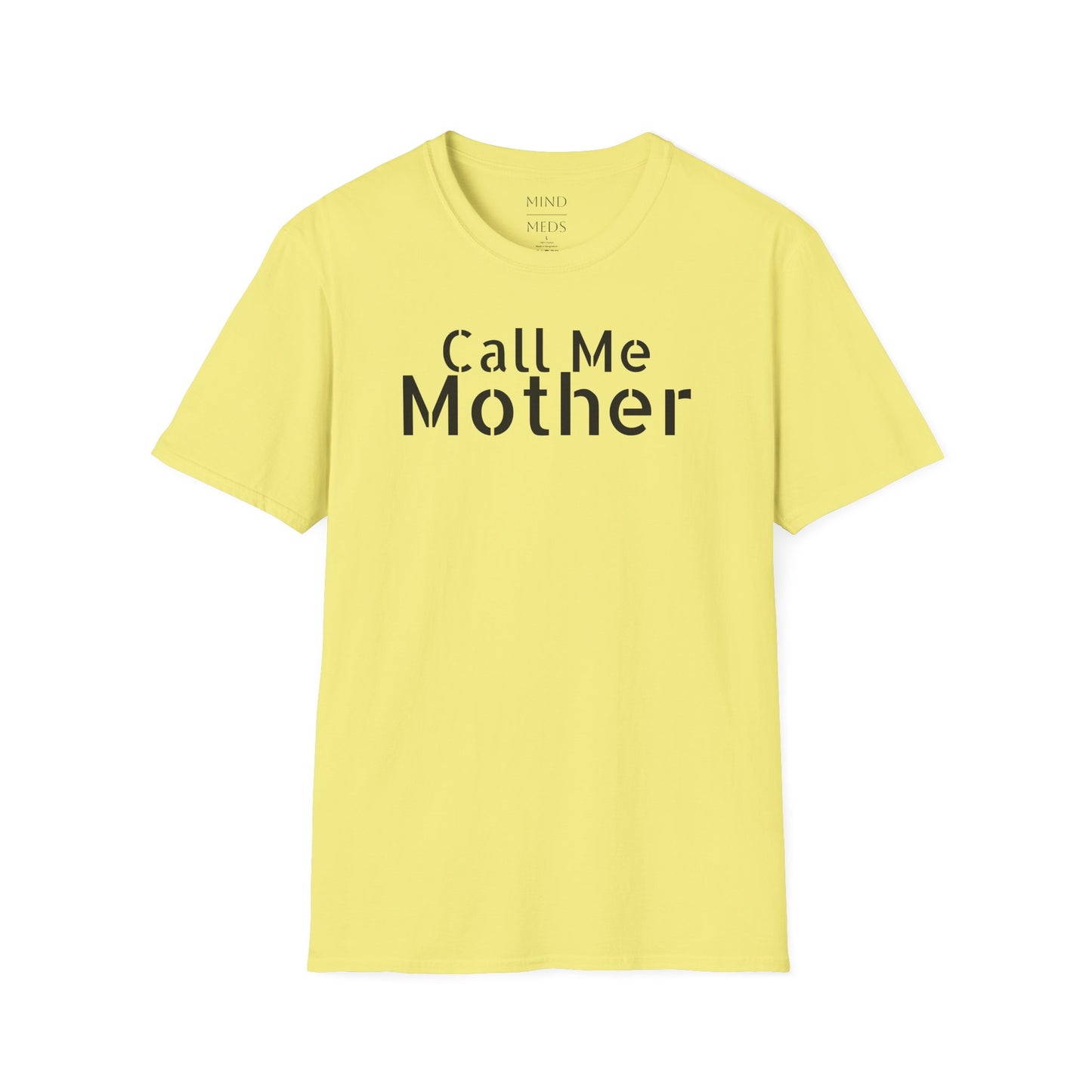 Call Me Mother Unisex Softstyle T-Shirt - Vibrant Rainbow Art for Moms