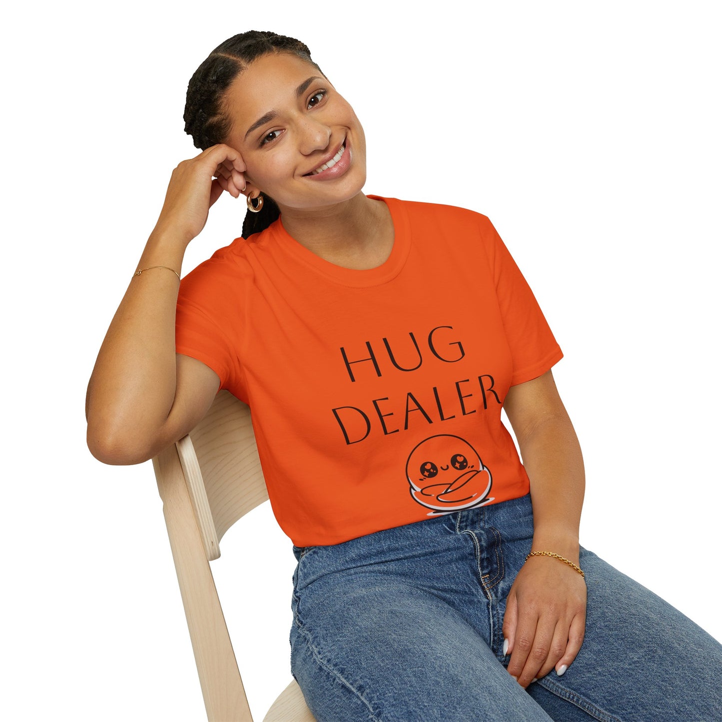 Funny "Hug Dealer" Unisex Softstyle T-Shirt - Perfect Gift for Friends and Family