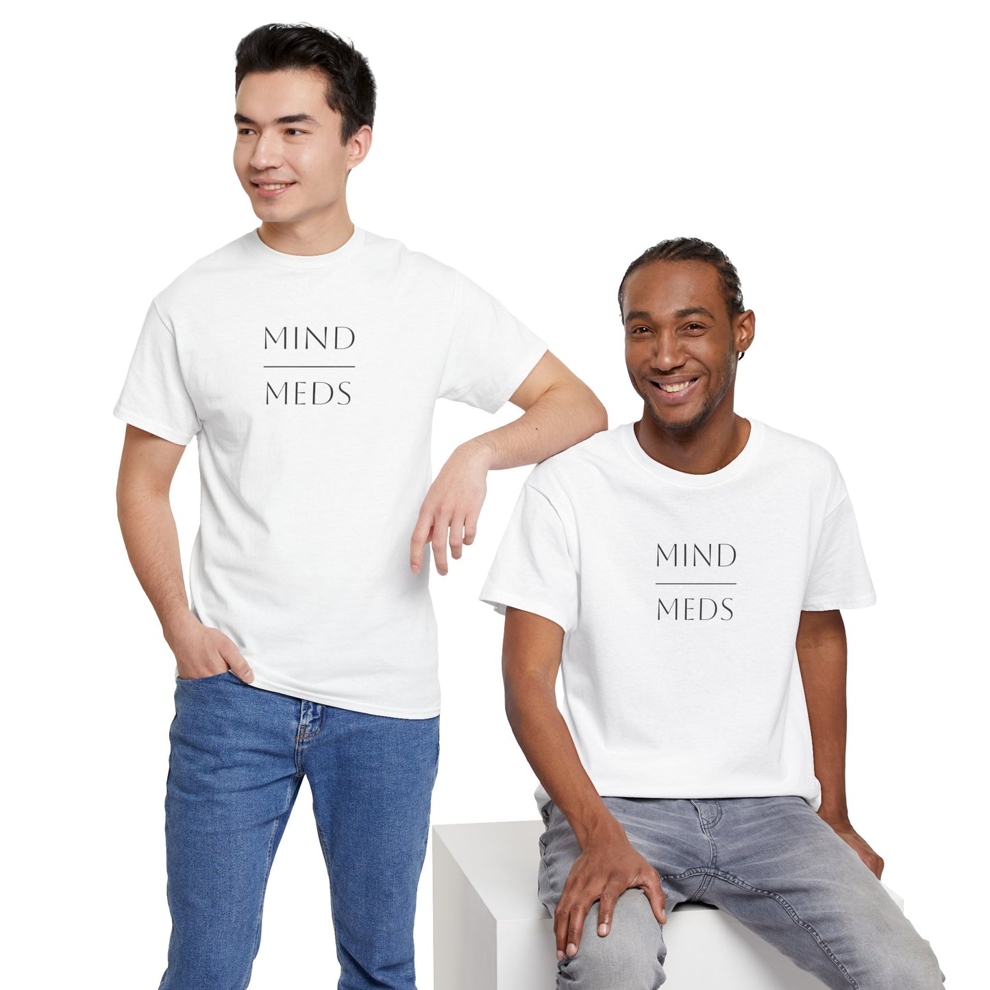 Mind Meds Unisex Heavy Cotton Tee - Artistic Wellness Shirt