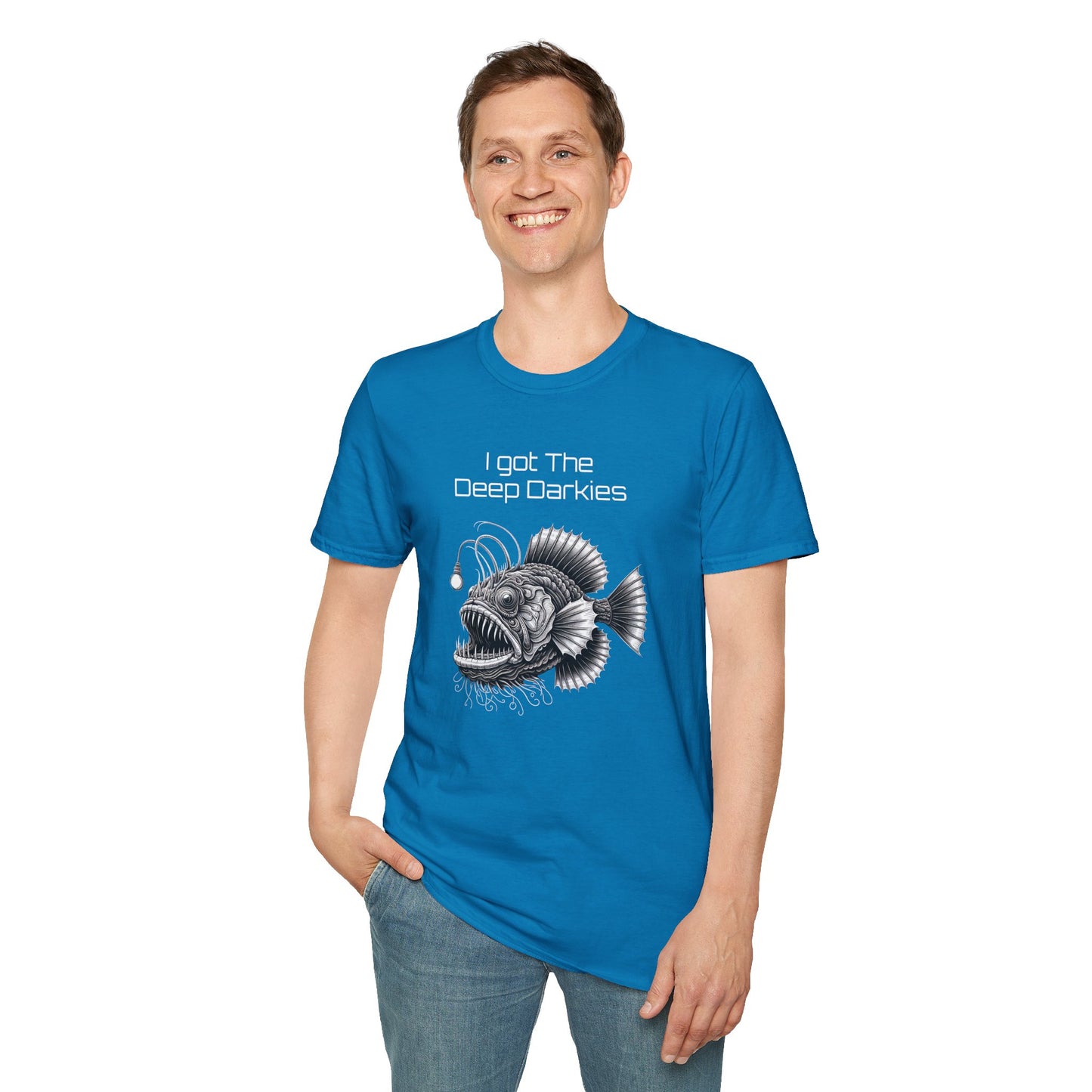 I Got The Deep Darkies Unisex Softstyle T-Shirt - Fun Graphic Tee for Fishing Enthusiasts