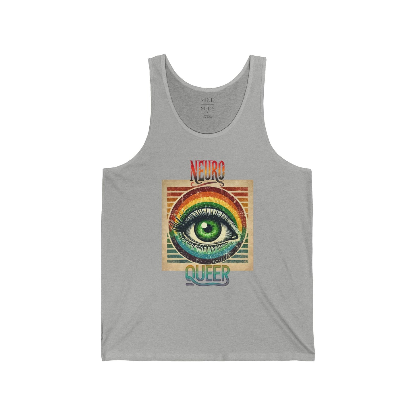 Neuro Queer Unisex Jersey Tank - Vibrant Inclusive Graphic Tank Top for Pride and Self-Expression