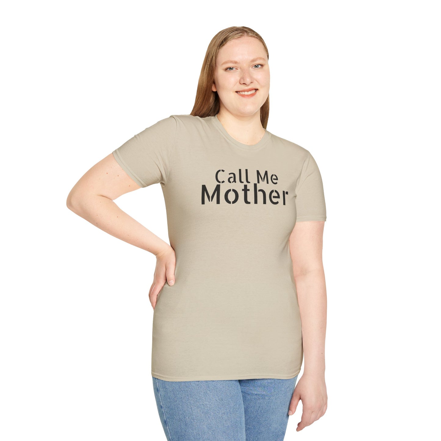 Call Me Mother Unisex Softstyle T-Shirt - Vibrant Rainbow Art for Moms