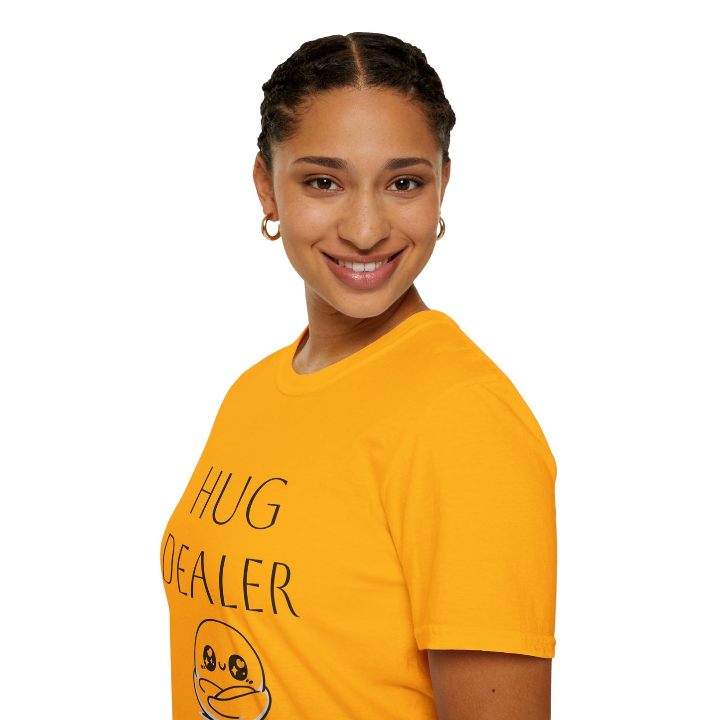 Funny "Hug Dealer" Unisex Softstyle T-Shirt - Perfect Gift for Friends and Family