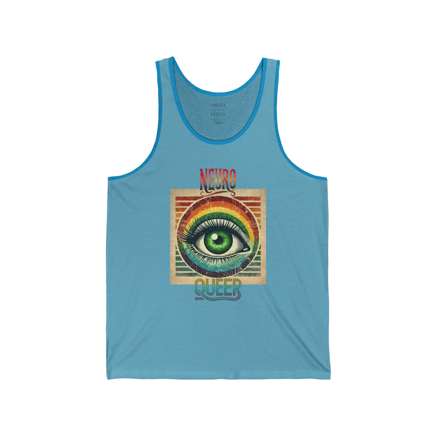 Neuro Queer Unisex Jersey Tank - Vibrant Inclusive Graphic Tank Top for Pride and Self-Expression