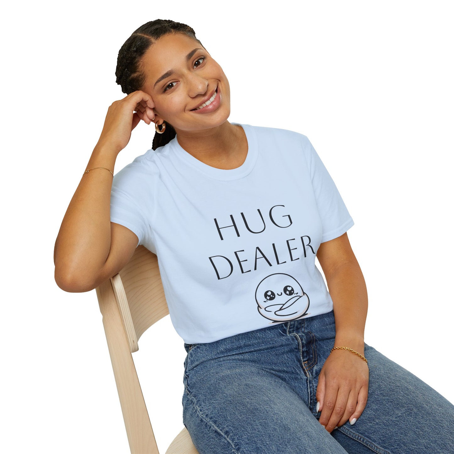 Funny "Hug Dealer" Unisex Softstyle T-Shirt - Perfect Gift for Friends and Family