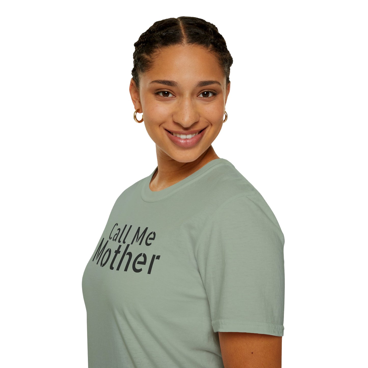 Call Me Mother Unisex Softstyle T-Shirt - Vibrant Rainbow Art for Moms