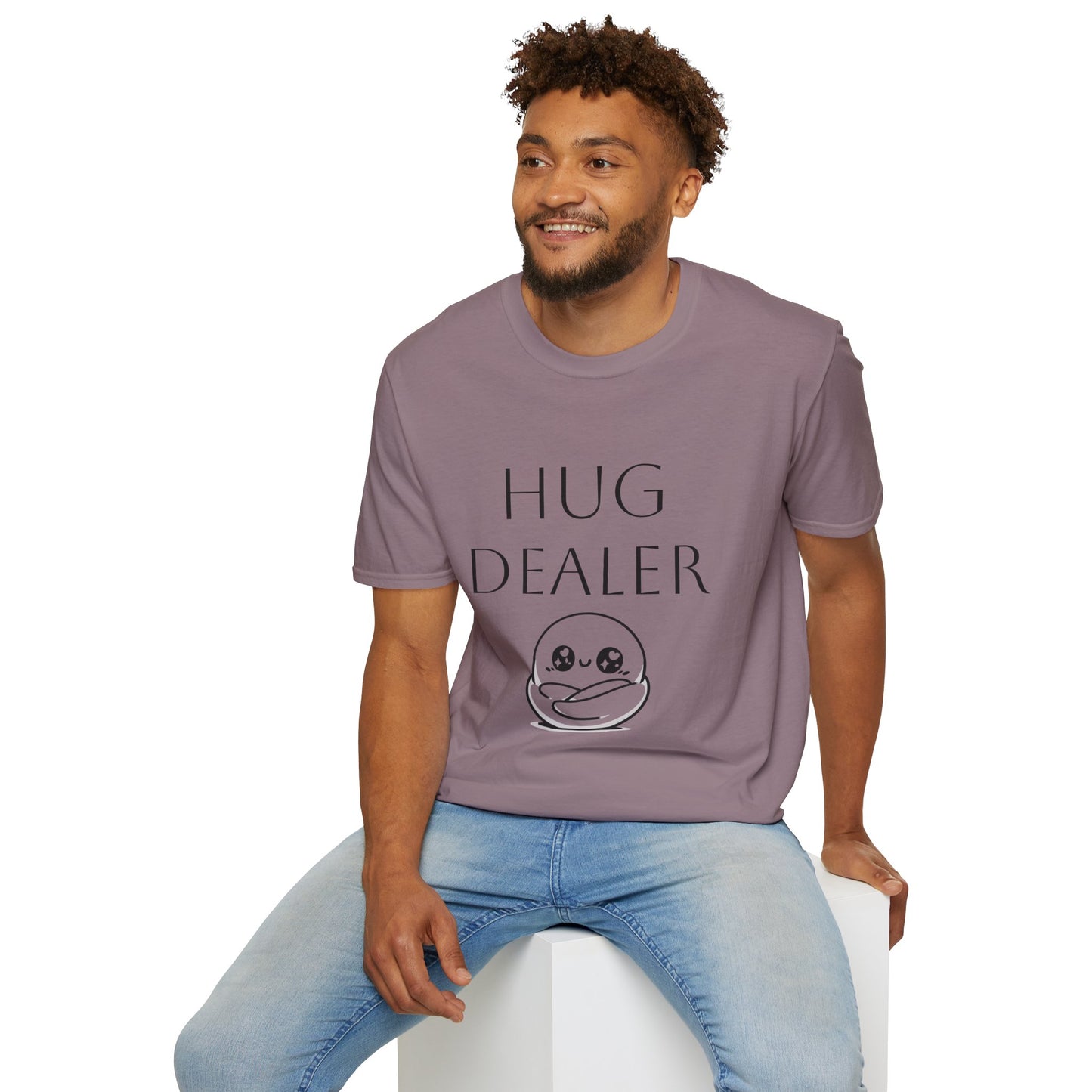 Funny "Hug Dealer" Unisex Softstyle T-Shirt - Perfect Gift for Friends and Family