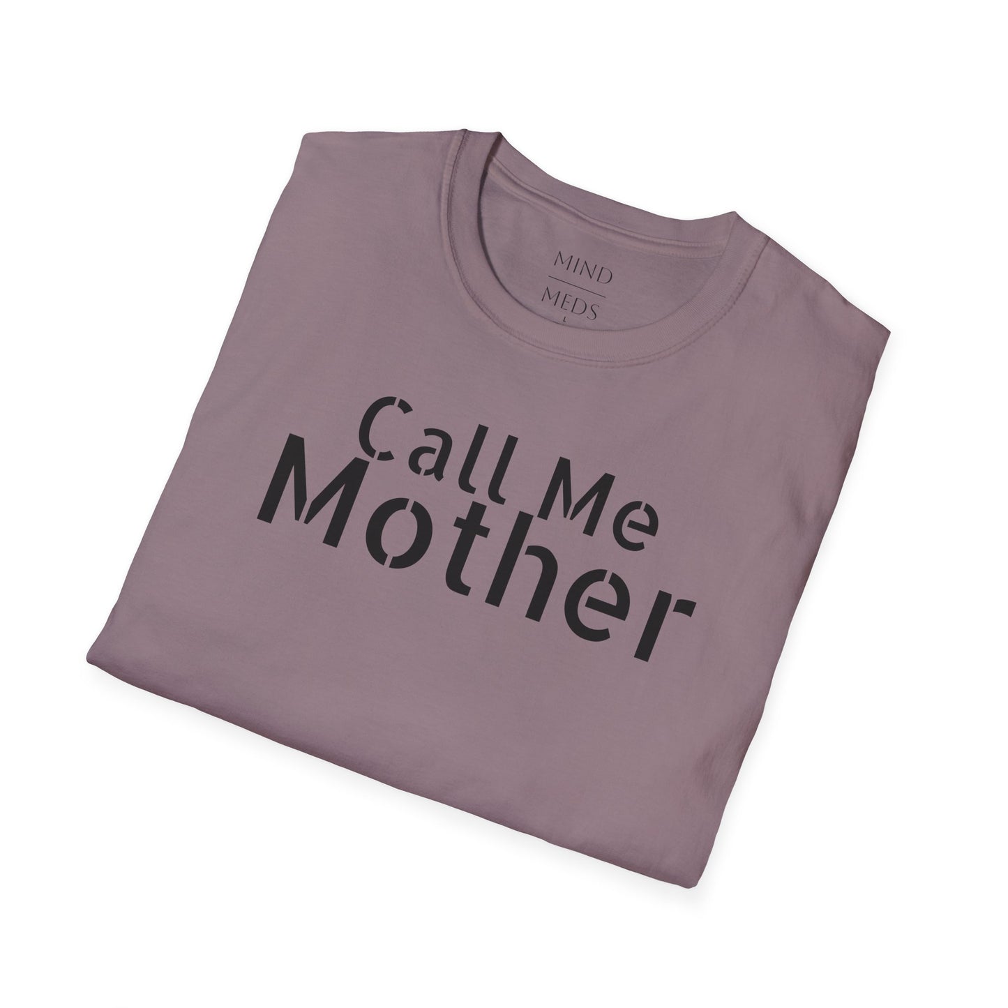 Call Me Mother Unisex Softstyle T-Shirt - Vibrant Rainbow Art for Moms